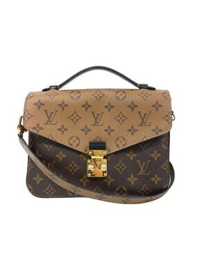 Louis Vuitton Pochette Metis Monogram Reverse Shoulder Bag Brown